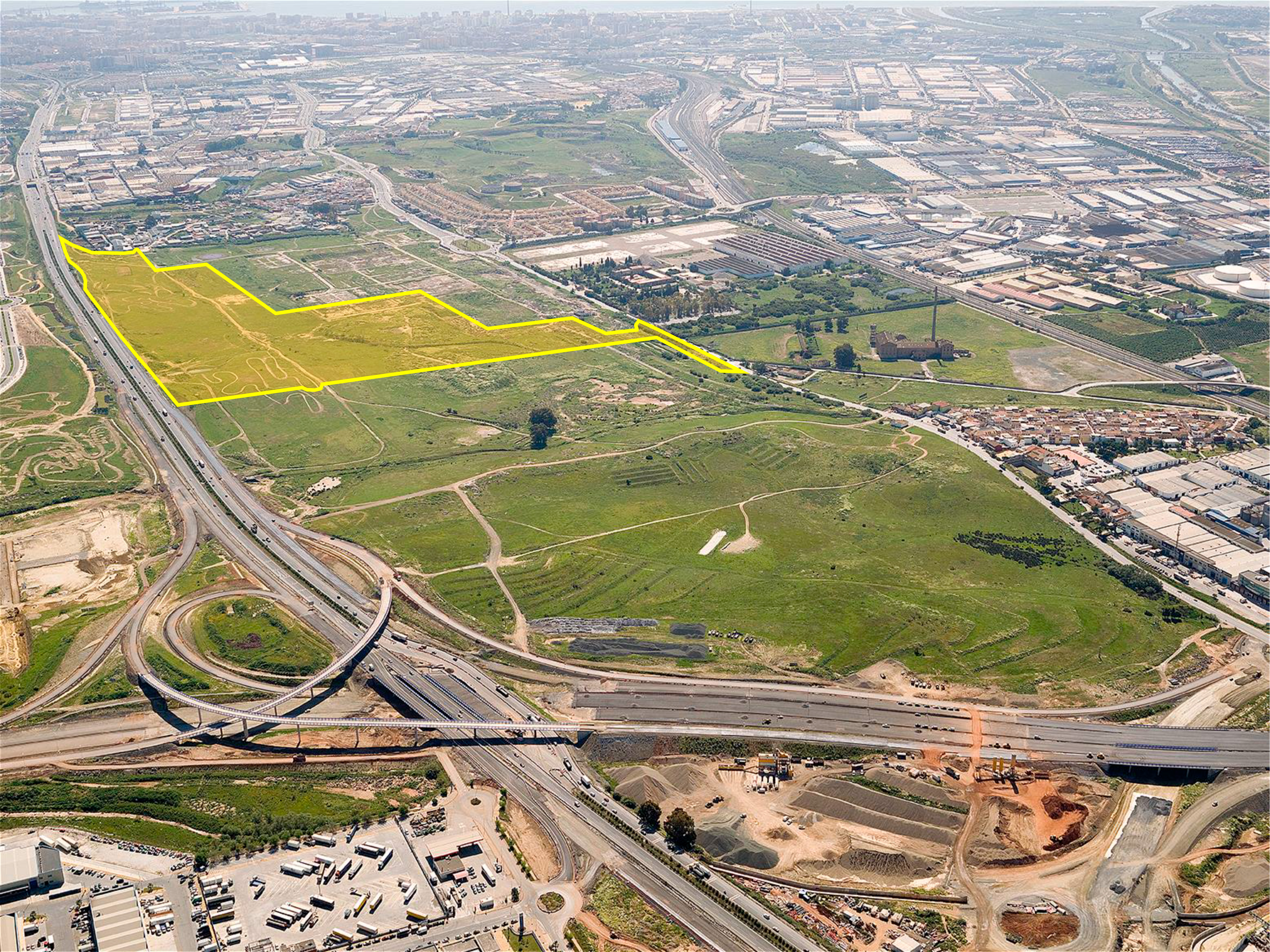 Vista aérea Buenavista Residencial en Málaga