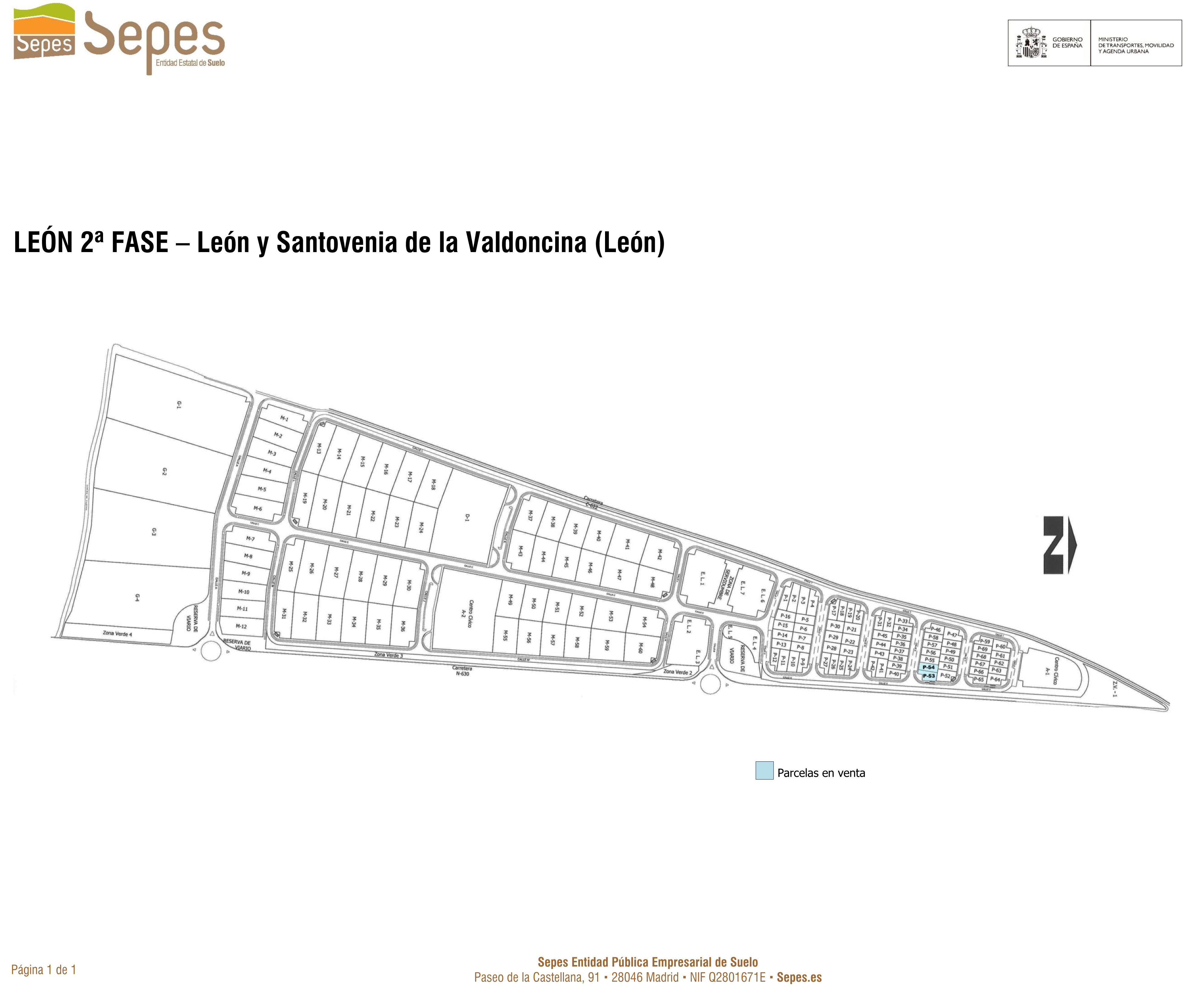 Plano parcelas León