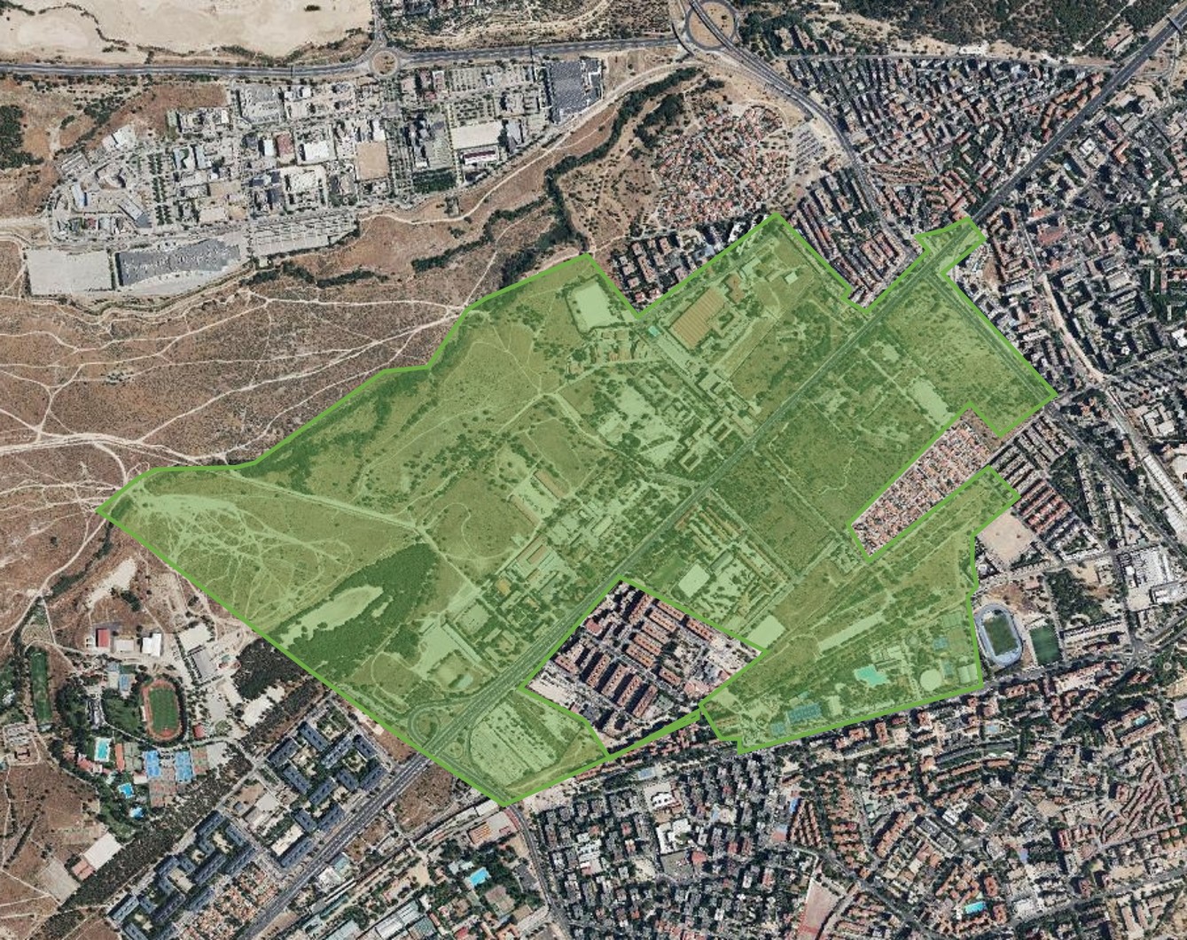 Foto aérea de la actuación