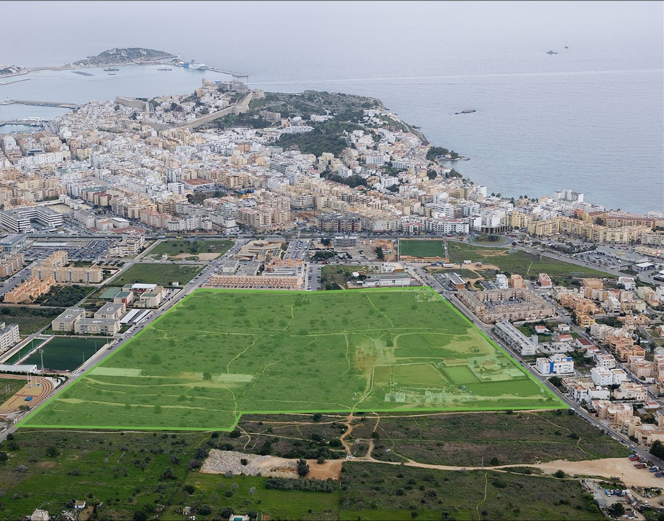 Foto aérea de la actuación