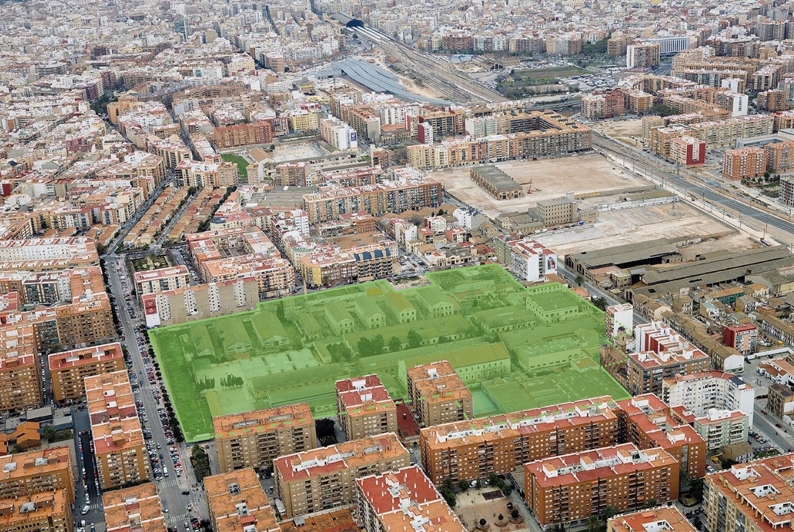 Foto aérea de la actuación